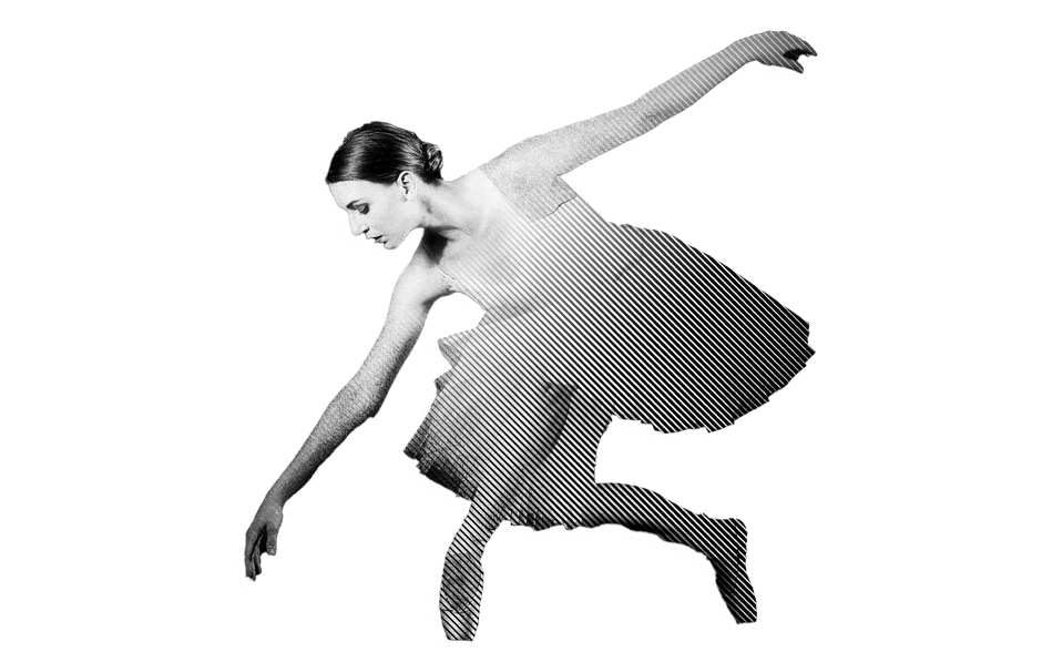 A ballerina dancing.
