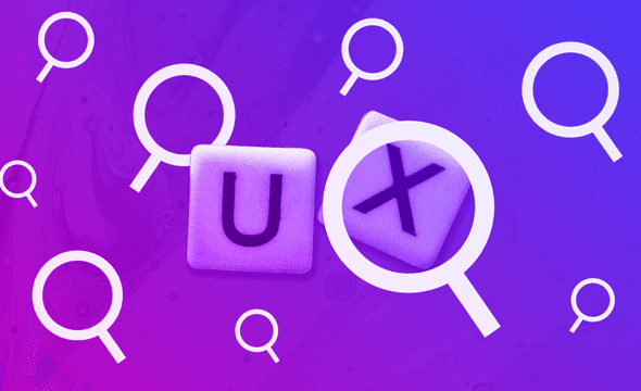 Scrabble board game letters 'U' and 'X' with magnifying glass icons.