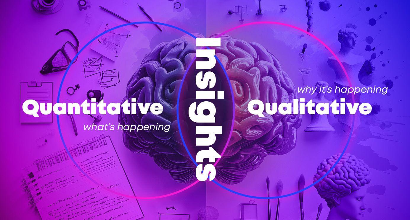 venn diagram of qualitative on one side quantitative the other and insights at the crossover