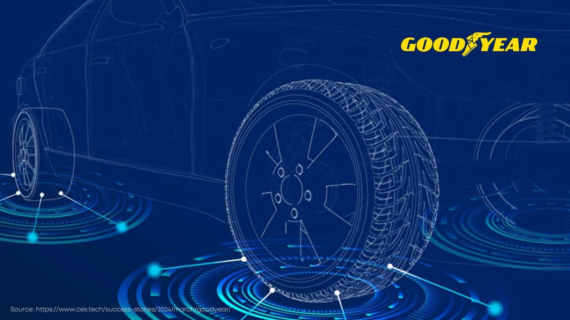 concept diagram from Goodyear's sensor based tyres announced at this years CES