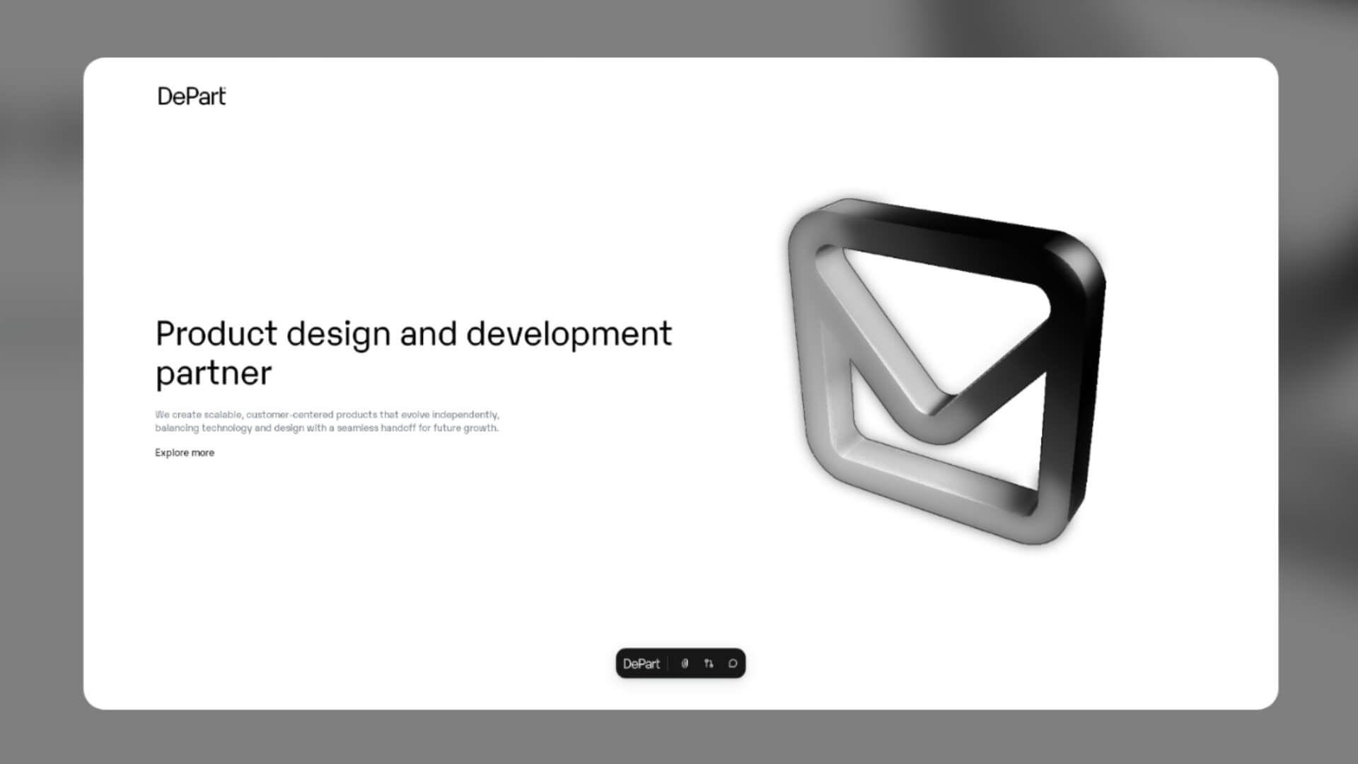 example of a clean website design in black and white utilising whitespace