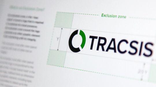 The Tracsis logo in the brand guidelines.